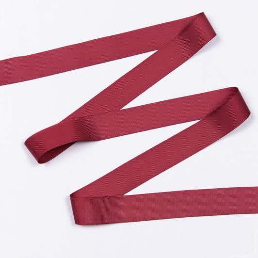Ткани для декора - Репсовая лента Грогрен  цвет вишня 31 мм