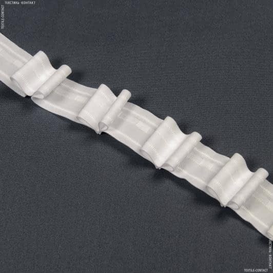 Ткани тесьма - Тесьма шторная Бантовые складки матовая КС-1:2.5 40мм±0.5мм/50м
