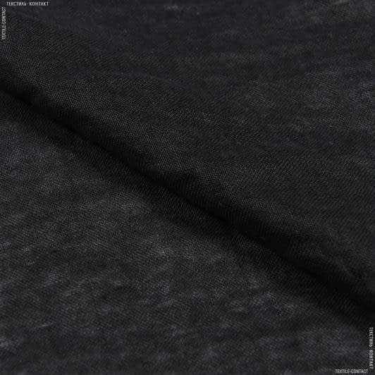 Ткани для блузок - Лен марлевка черная