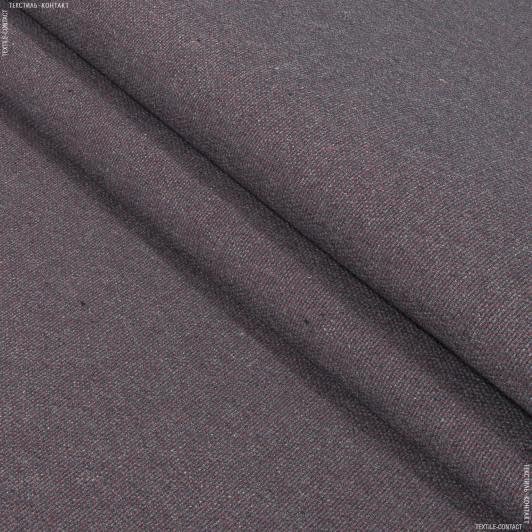 Тканини для меблів - Декоративна тканина Оскар меланж графіт, червоний