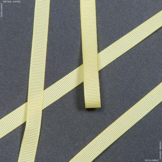 Ткани для декора - Репсовая лента Грогрен  цвет св.лимон 10 мм