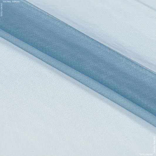 Ткани для скрапбукинга - Микросетка Энжел стальной синяя