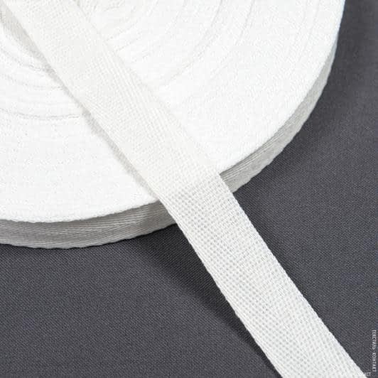 Ткани тесьма - Декоративная киперная лента белая 20 мм