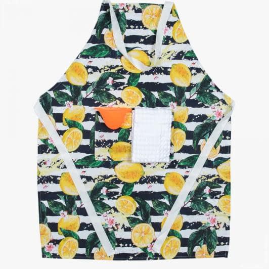 Ткани для декора - Фартук Лимоны в комплекте полотенце и прихватка