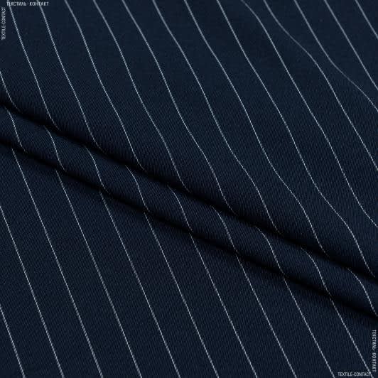 Ткани для юбок - Костюмная Форвей темно-синяя