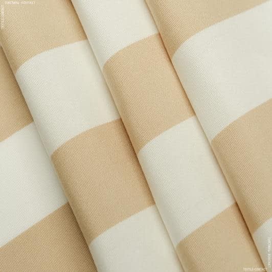 Тканини портьєрні тканини - Дралон смуга /LISTADO колір молочний, бежевий