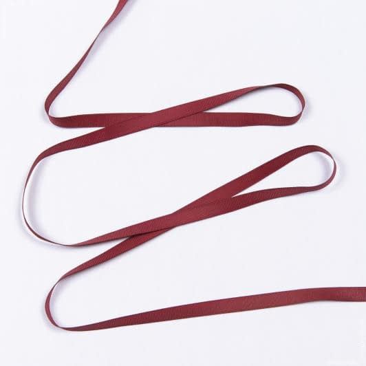 Тканини фурнітура для декора - Репсова стрічка Грогрен колір вишня 10 мм