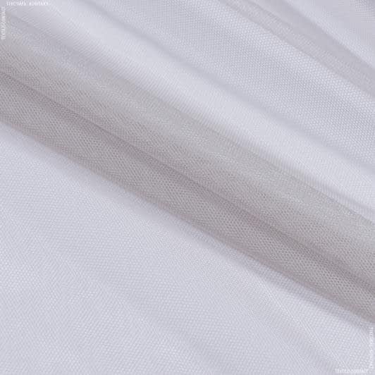 Ткани для декора - Тюль сетка Грек цвет св.сизый с утяжелителем
