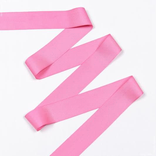Ткани фурнитура для декора - Репсовая лента Грогрен  т.розовая 41 мм