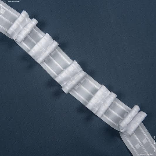 Ткани для декора - Тесьма шторная Бантовые складки разноширокие матовая КС-1:2.5 65мм±0.5мм /100м