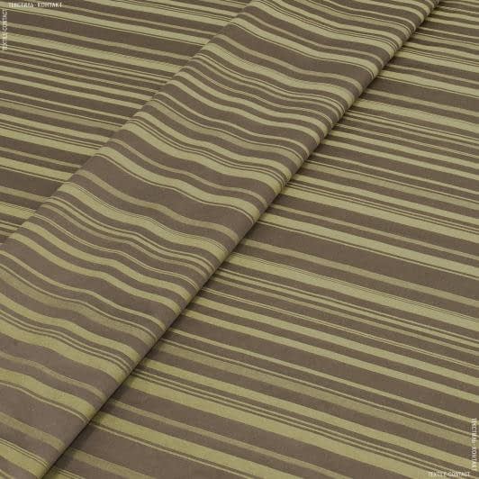 Ткани для римских штор - Декоративная ткань Лачио полоса коричневая