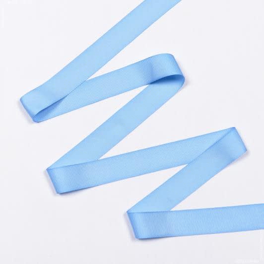 Ткани фурнитура для декора - Репсовая лента Грогрен  т.голубая 32 мм