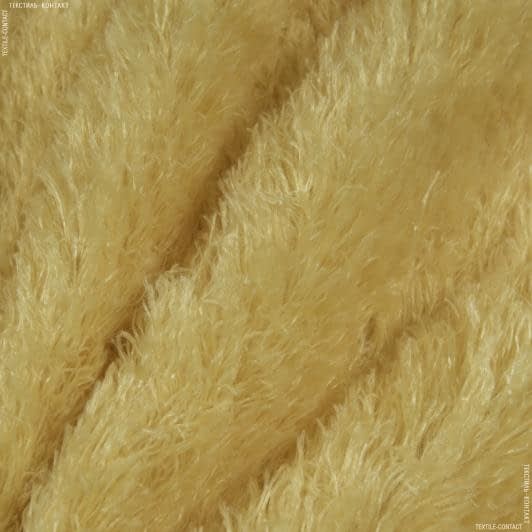 Ткани для декоративных подушек - Мех травка светло-желтая
