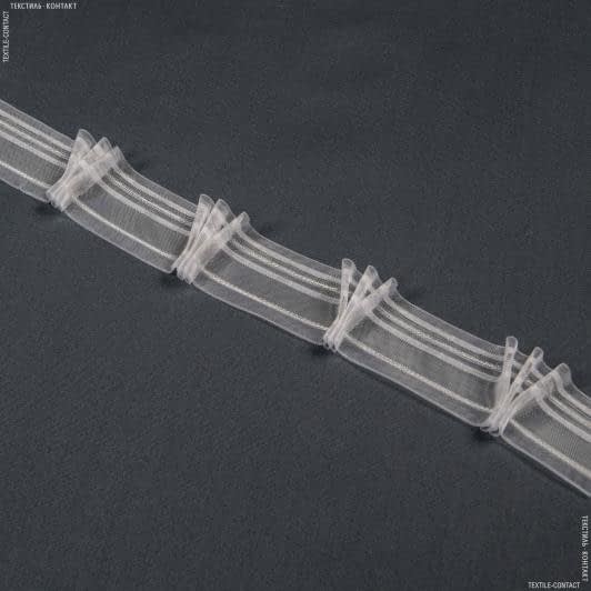 Ткани фурнитура для декора - Тесьма шторная Куриная лапка прозрачная КС-1:2 50мм±0.5мм/50м