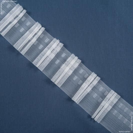 Ткани тесьма - Тесьма шторная Три складки прозрачная КС-1:2.5 100мм±0.5мм/100м
