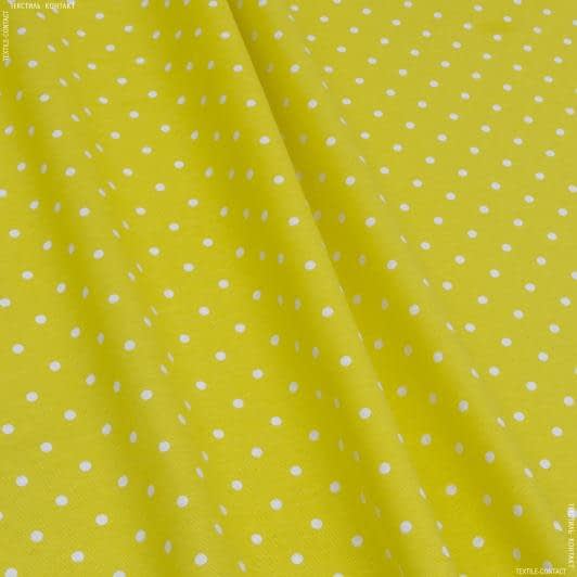 Тканини для римських штор - Декоративна тканина Севілла горох яскраво жовтий