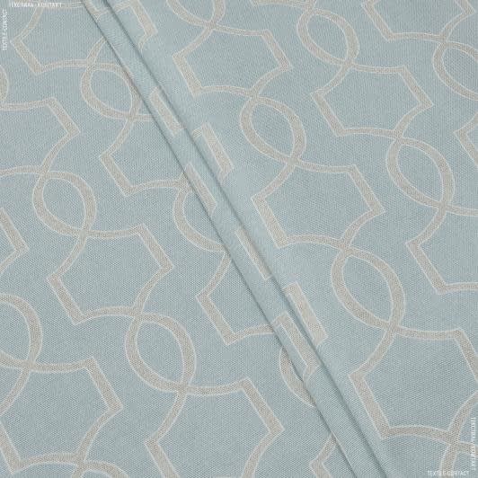 Тканини для римських штор - Декоративна тканина Фіона абстракція лазурь