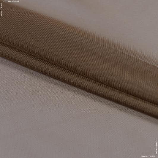 Ткани для тюли - Тюль вуаль цвет корица