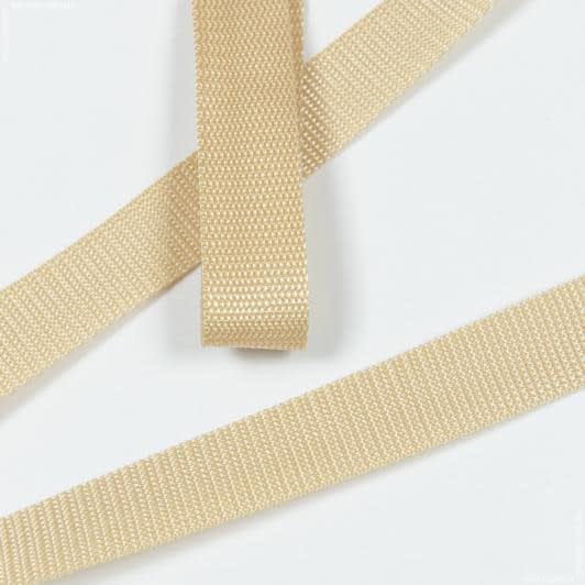 Ткани фурнитура для декора - Тесьма / стропа ременная стандарт 30 мм золото-бежевая