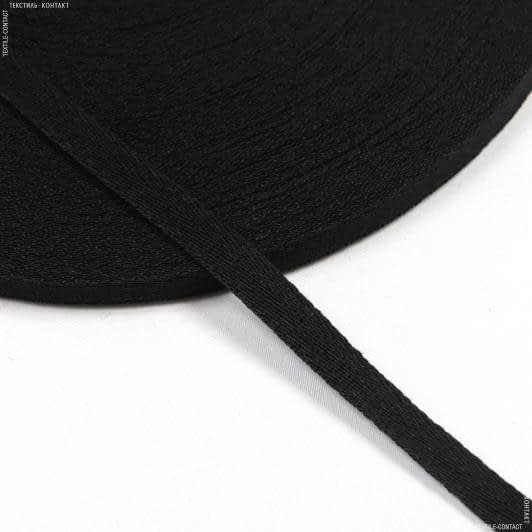 Тканини тасьма - Декоративна кіперна стрічка чорна 10 мм