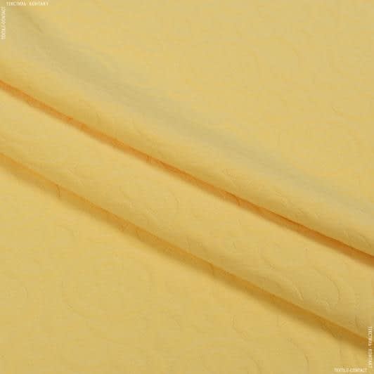 Ткани для юбок - Костюмная жаккард  желтый