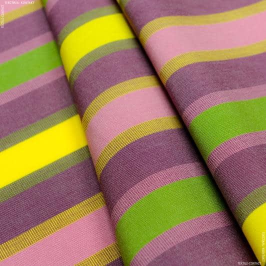 Ткани для мебели - Дралон полоса /LISTADO сирень, желтая, олива