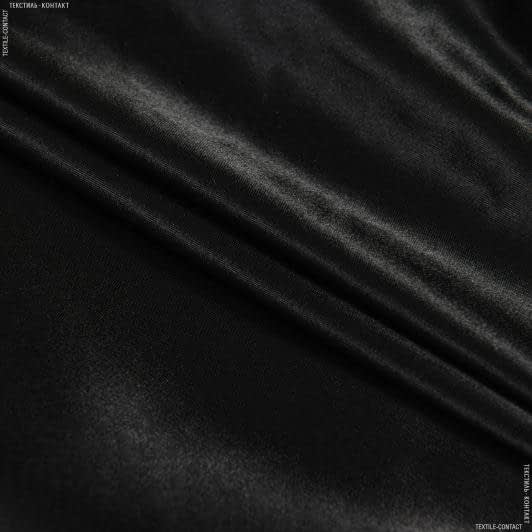 Ткани все ткани - Плательный атлас Уранус черный