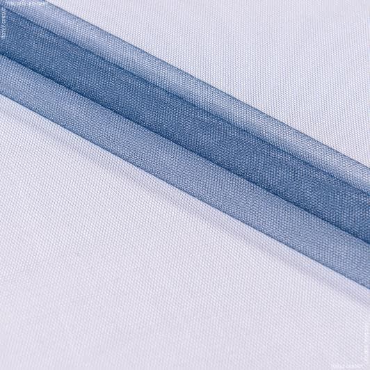 Ткани для скрапбукинга - Декоративная сетка жесткая / фатин т.синий