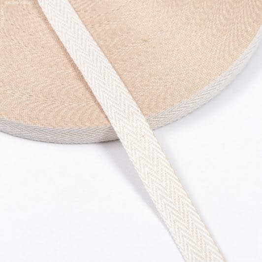 Ткани для декора - Декоративная киперная лента елочка молочная 15 мм