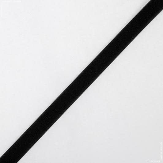 Ткани для одежды - Липучка Велкро пришивная мягкая часть черная 20мм/25м