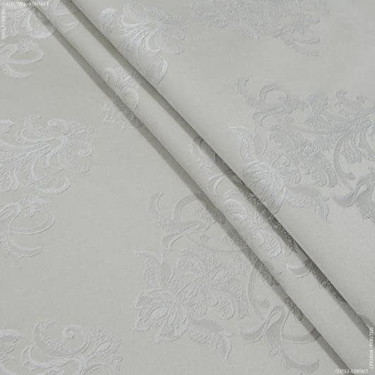 Ткани для декора - Портьерная ткань Респект вензель цвет крем -брюле