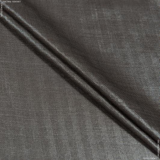 Ткани для юбок - Блузочная YOSU глянец коричневая