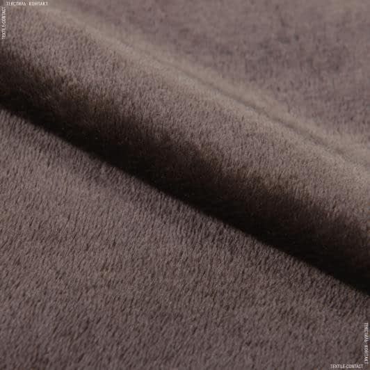 Ткани для декора - Флис-235 велсофт коричневый