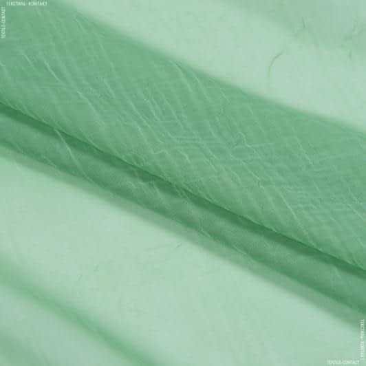 Ткани для декора - Тюль Вуаль Креш зеленый с утяжелителем
