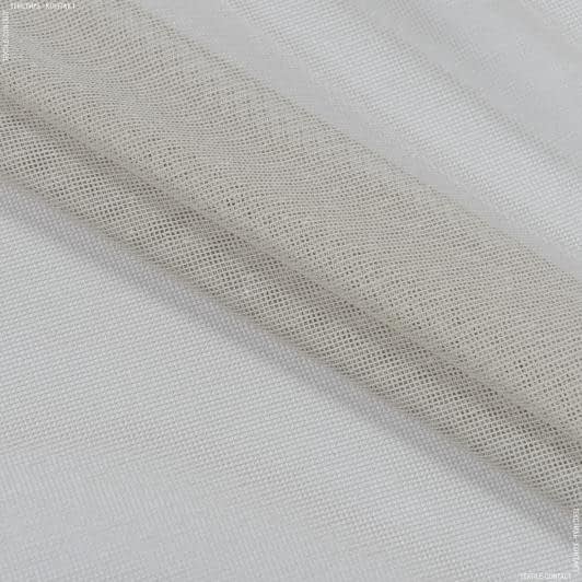 Ткани гардинные ткани - Тюль сетка Крафт цвет песок с утяжелителем