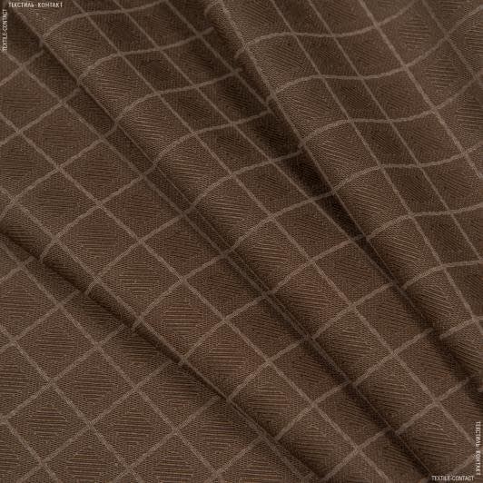 Ткани портьерные ткани - Ткань для скатертей Тиса цвет каштан