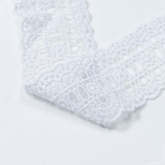 Ткани для декора - Декоративное кружево Ванда цвет белый