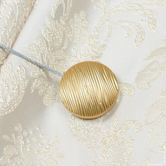 Ткани фурнитура для декора - Магнитный подхват Круг матовое золото d-45 мм на тросике