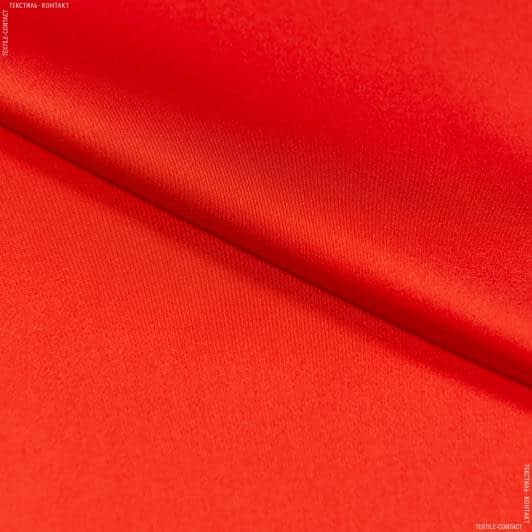 Ткани все ткани - Шелк искусственный стрейч оранжево-красный