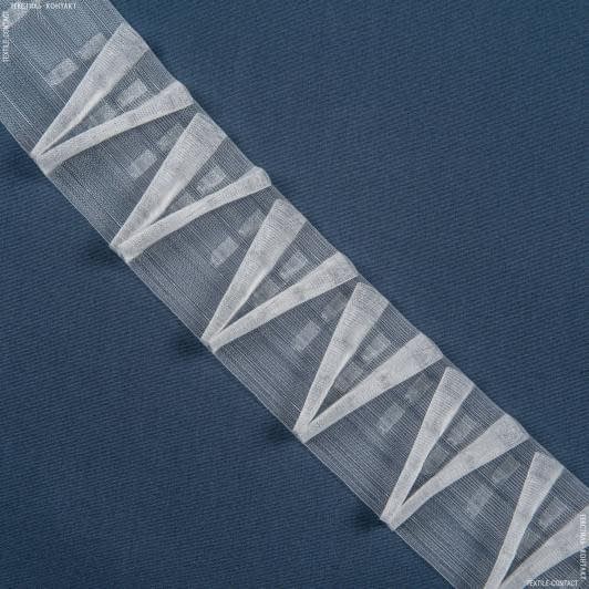 Ткани тесьма - Тесьма шторная V-образная прозрачная КС-1:2.5 80мм±0.5мм /100м
