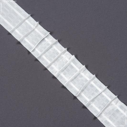 Тканини фурнітура для декора - Тасьма шторна Рівномірна багатокишенькова матова КС-1:1.5 60 мм/100м