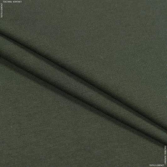 Ткани для спортивной одежды - Футер-стрейч двухнитка хаки