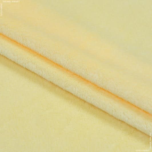 Ткани плюш - Плюш (вельбо) светло-желтый