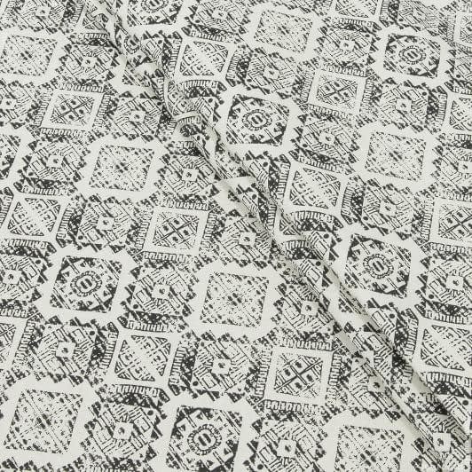 Ткани этно ткани - Декоративная ткань Айпаче орнамент черный