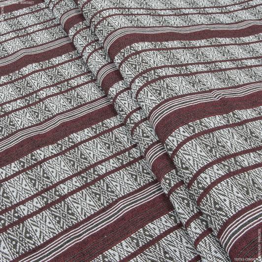 Ткани портьерные ткани - Гобелен Торбан бордо, т.коричневый