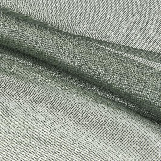 Ткани для рукоделия - Тюль сетка Барбара цвет морская зелень с утяжелителем