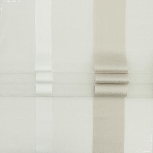 Ткани для декора - Тюль Кордо купон-полоса молочный с утяжелителем