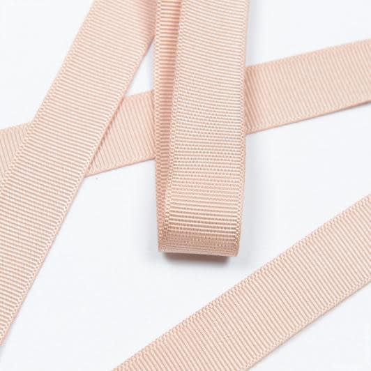 Ткани фурнитура для декора - Репсовая лента Грогрен  св.беж-розовая 21 мм