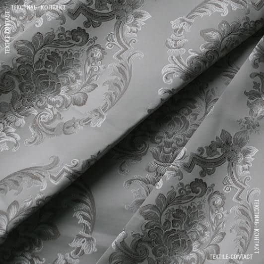 Ткани для римских штор - Жаккард Рио вензель св.серый серый