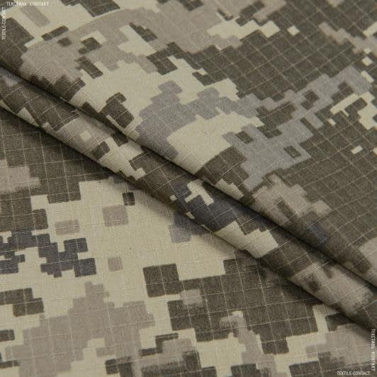 Ткани для военной формы - Рип-стоп 340-4-ТКЧ МВО  камуфляжная пиксель
